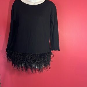 Polo Ralph Lauren Ostrich feather hemmed tunic